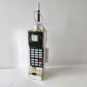 Time & Place HOME PHONE Handheld Telephone Glass Ornament Holiday Christmas